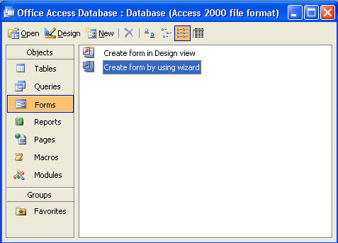 database window