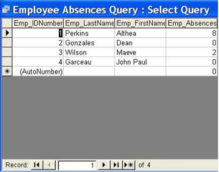 view query data