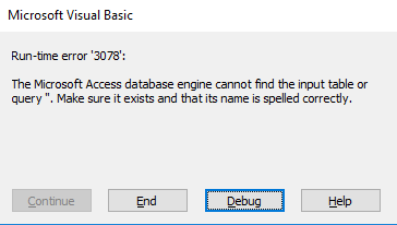 Inconvenience hemisphere Mentally Microsoft Access Database Engine Cannot Find the Input Table or Query |  Access World Forums