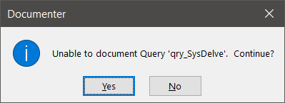 201001a db debug ver Error Unabl to doc Qry Object documenter.png
