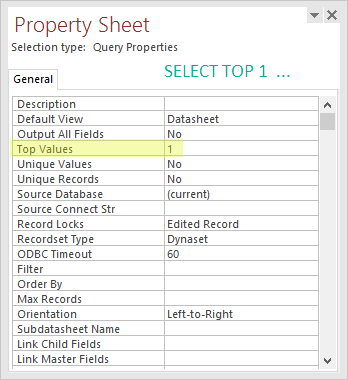 PropertySheet_Query_TopValues_1_SQL_Select top 1.png