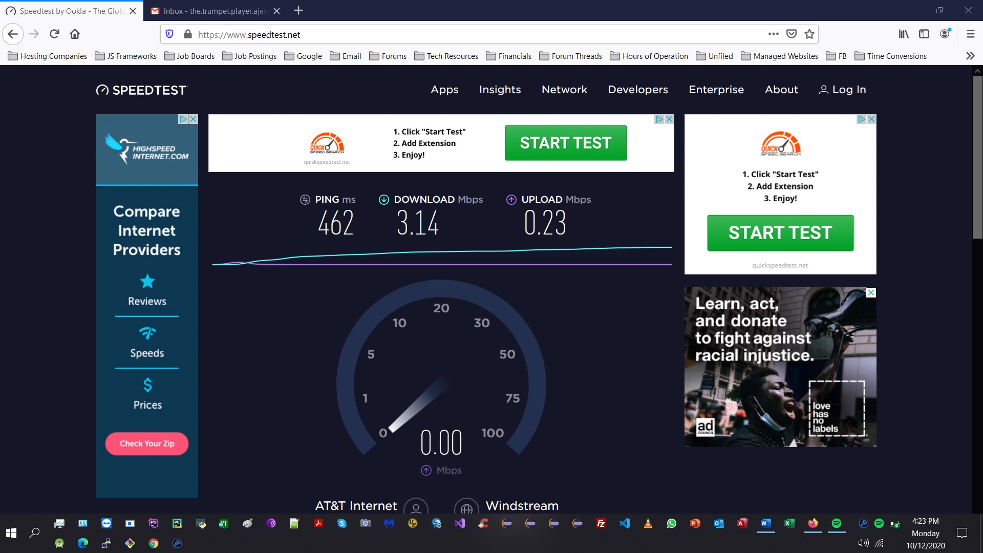 what is typical of a hotspot speed test for a phone? Access World Forums